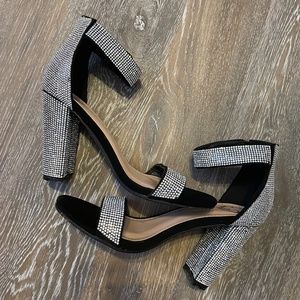 Rhinestone Strappy Heels